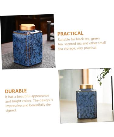 Alipis Leaf Multi-purpose Bean Practical Spice Lid Can Airtight Ceramic Sealing Food Canister Home Tea - Buy Online on GoSupps.com