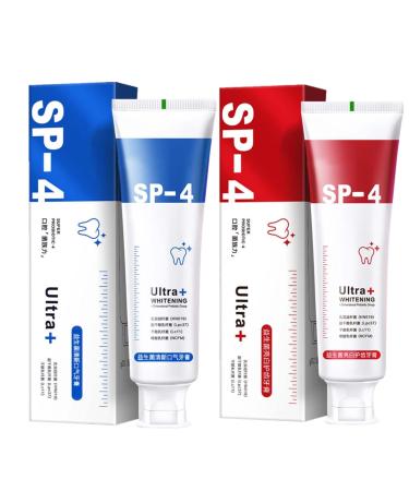 2PCs SP-4 Probiotic Rapid Whitening Toothpaste |SP-4 Ultra Whitening ToothPaste |SP-4 Ultra Whiten Stain Removal Fresh Breath Teeth Tothpaste |SP-4 tooth paste |Restores Brightness |Gum Care