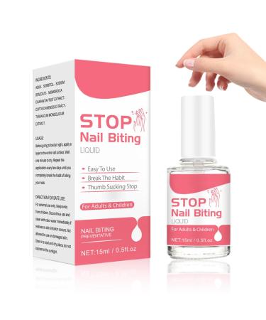 Anti Nail Biting Polish Nail Biting Prevention Stop Deterrent Nail Polish Treatment Clear Nail Polish Stop Nail Biting Nail Varnish For Adults & Children Natural Plant Extract