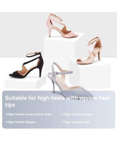 High Heel Tips Replacement Caps - 20 Pairs Shoe Repair Kit for Women | U Shape Heel Inserts | 5 Sizes Available (Black - Buy Online on GoSupps.com