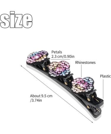 Sparkling Crystal Stone Braided Hair Clips Braided Hair Clips Rhinestone Hair Clips Braided Hair Clips for Women Hair Accessories for Women for Thick and Thin Hair (Mix*8pcs) - Buy Online on GoSupps.com