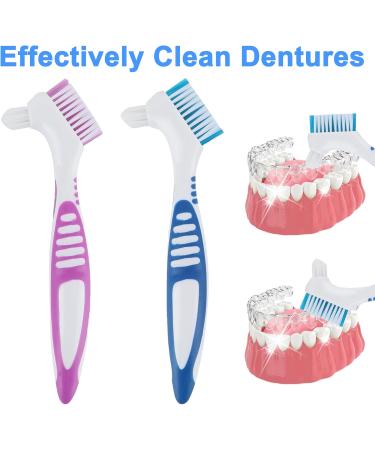 Prosthesis Hooks & Toothbrush Set - 2 Pieces for All Dentures Cleaning | International Shipping Available - Buy Online on GoSupps.com