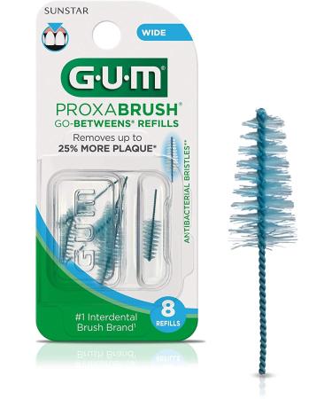 Gum Go-Betweens Proxabrush Refills Wide 614 8 Each (Pack of 3)