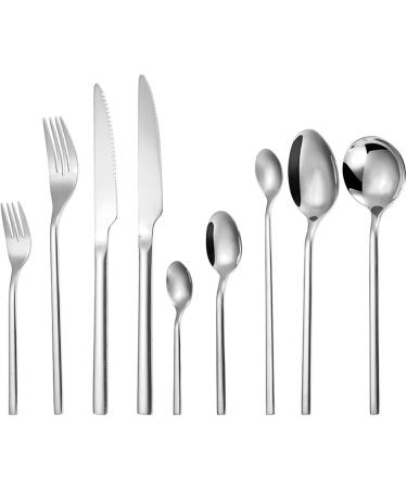 NEAFP Flatware Sets 9PCs Cutlery Set Gold/Silver Cutlery Glossy Stainless Steel Tableware Sets Kitchen Fork Spoon Knive Steel Cutlery Silverware Set (Color : Pink Gold) - Buy Online on GoSupps.com