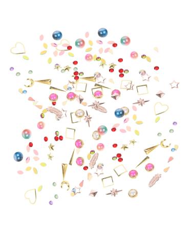 FRCOLOR 9 Boxes Nail Art Accessories Nail Art Pendants Various Nail Art Pendants Nail Art Tools Nail Charms Nail Art Gemstones 3D Nail Art Rivets Assorted Sequins Alloy
