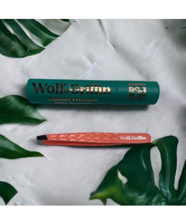 Wolf & Griffin Ultimate Precision Mini Tweezers - Stainless Steel Professional Slant Eyebrow Tweezers for Men and Women - Buy Online on GoSupps.com