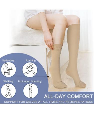 Beister Medical Compression Stockings 20-30 mmHg for Varicose Veins & Edema - Closed Toe Support Socks for Women & Men Beige XXL - Buy Online on GoSupps.com