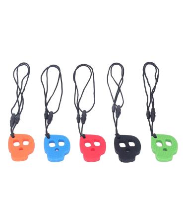 5 Pack Sensory Necklaces - Durable Silicone Chew Chains for Autism & ADHD | Tough Mouth Motor Support for Boys & Girls - Buy Online on GoSupps.com