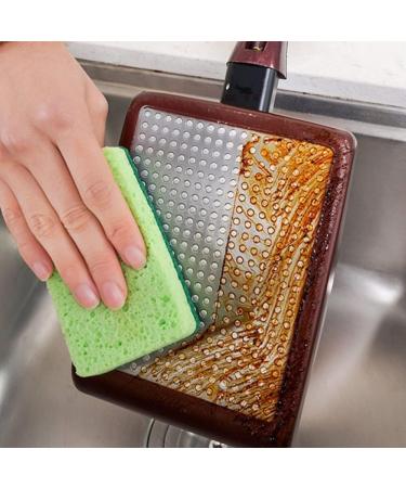 5pcs Compressed Wood Pulp Sponge Dishwashing Sponges Kitchen Dish Scrubber Cleaning Brush Scouring Pad Cleaning Tools - Buy Online on GoSupps.com