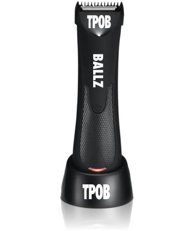 TPOB Ballz Male Grooming Trimmer Hair Clippers for Men Home Ceramic Hair Trimmer Zero Gapped T-Blade Trimmer Cordless Rechargeable Edgers Clippers Electric Beard Trimmer Shaver Black