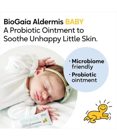 BioGaia Aldermis Baby Probiotic Ointment - Soothes Dry & Irritated Skin, Plant-Based, 0.8oz - Buy Online on GoSupps.com