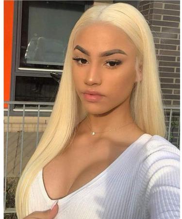 Angle Lucky Blonde Lace Front Wig for Women Synthetic Long Straight 613 Blonde Free Part Natural Hairline Wig Heat Resistant Cosplay Makeup Wigs 24 Inches 24 Blonde - Buy Online on GoSupps.com