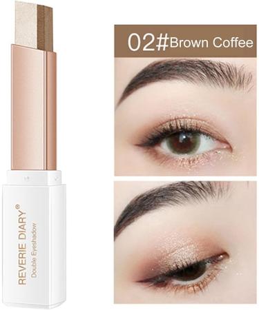 Two-Colored Eyeshadow Pen - Portable Double Color Gradient Makeup Tool | Quick & Durable Brown Coffee Shade - Buy Online on GoSupps.com