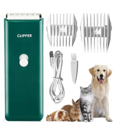 Favrison Dog Grooming Clippers Professional Dog Clippers with 2 Blades for Pet Hair Trimming Rechargeable Cordless Pet Grooming Clippers for Dogs Cats Rabbits (Green)