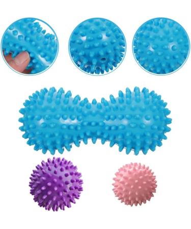 Hedgehog Balls Massage Set - 3 Knobbed Reflexology Massage Balls for Stress Relief & Trigger Point Therapy - Ideal for Muscle Recovery - Buy Online on GoSupps.com