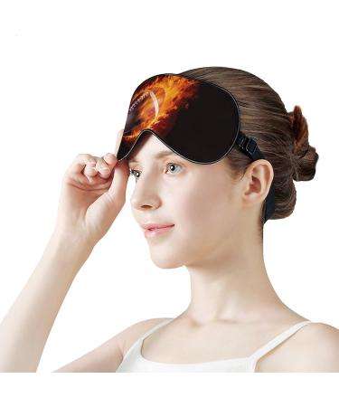 Buy American Football Fire Flames Sleeping Mask - Adjustable Soft Eye Mask for Men Women Boys & Girls | Light-Blocking Blindfold for Comfortable Sleep - Buy Online on GoSupps.com