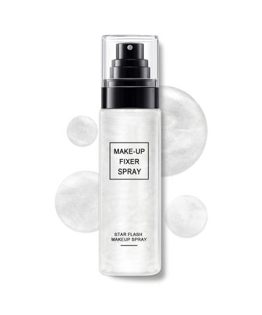 Glow Makeup Setting Spray Shimmer Dewy Hydrating Setting Spray for Makeup Glowing Long-Lasting Radiant Finish Lightweight Formula All-Day Wear 3.38 Fl Oz Translucent with Shimmer