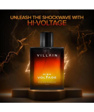 Bloom Beauty Villain High Voltage Eau de Parfum for Men | Spicy Fougere Fragrance with Patchouli Mint & Cinnamon | Long Lasting Premium Perfume - 100ml - Buy Online on GoSupps.com