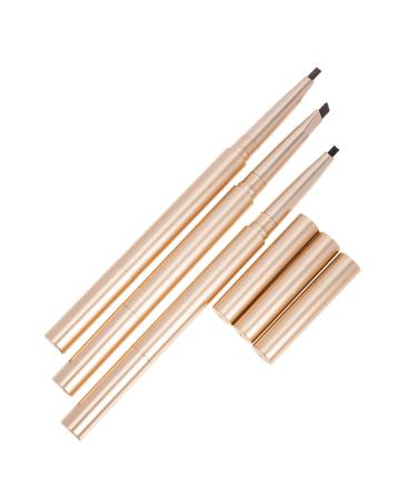 VINTORKY 3pcs Double Ended Eyebrow Pencil Eyebrow Refill Pencil Eyebrow Makeup Pencils Pencil Dark Brown Abs