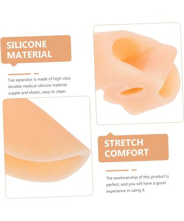 Orthopedic Toe Separator & Thumb Protector - 4 Pairs | Silicone Bunion & Hammer Toe Spacers for Foot Care - Skin Color 7x3.5cm - Buy Online on GoSupps.com