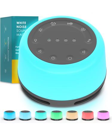 Anescra White Noise Machine for Baby Adults Kids Sound Machine Battery and Plug in, 24 Soothing Sounds Machine with Night Light, Portable Sleep Noise Maker Machine for Home, Office, Travel 1 Count (Pack of 1)