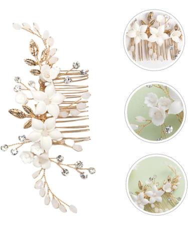 Beaupretty Bridal Headwear Flower Hair Accessories Girl Headpiece Hair Combs for Women Accessories Vintage Hair Accessories Hair Accessories for Bride Bridal Hair Clips Metal Hair Comb - Buy Online on GoSupps.com