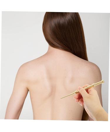 Healeved Muscle Pulling Rod - Manual Acupressure Pen & Back Massager - Travel Size 2pcs Brass Golden Massage Tools - Buy Online on GoSupps.com