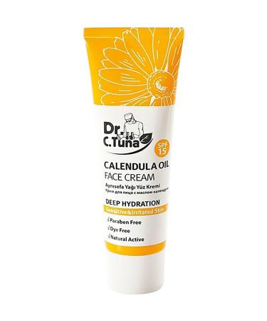 FARMASi Dr. C. Tuna Calendula Oil Face Cream 50ml - Deep Hydration for Acne, Burns, Scrapes & Wounds - Reduces Redness, Soothes Irritation for Youthful Skin - Buy Online on GoSupps.com