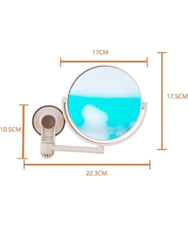 Bath Mirror Cosmetic Mirror 1X/3X Magnification Suction Cup Adjustable Double-Sided Bathroom Mirror - Buy Online on GoSupps.com