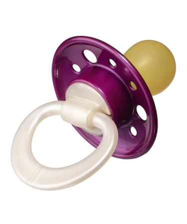 Cherry pacifier cherry round natural shape size 1 (0-6 months) pink-purple - assorted colors
