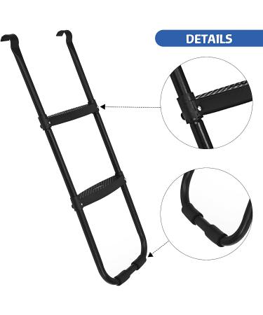 2-Step Wide Climbing Ladder for Trampoline - Black | Gardenature Replacement Parts - Buy Online on GoSupps.com
