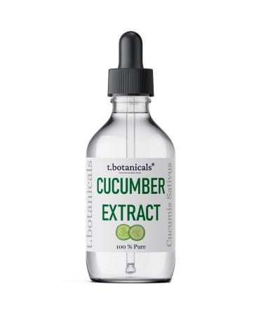 t.botanicals Pure Cucumber Extract Liquid Glycerite Alcohol Free Serum for Face Wash Mask Body Cosmetic Formulations and Skin Care Cream Lotion Shampoo Conditioner Recipes (1 oz.) 1 Ounce