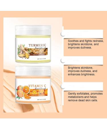 JIAOY Facial peeling with vitamin C and turmeric luminous facial peeling with vitamin C scrub facial cleanser with turmeric scrub removes blackheads improves dark spots tower*1 1 x tormer - Buy Online on GoSupps.com