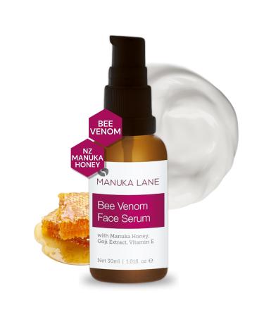 Bee Venom Face Serum for Face and Neck with Manuka Honey Goji Extract and Vitamin E | Plant Based Formula | Carefully formulated to keep your skin young and healthy! Bee Venom Face Serum 1.01 Ounce (Pack of 1)