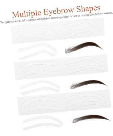 Mikinona 12 Sheets Eyebrow Ruler Stencils White Brow Mapping Stickers Eye Brow Shapers - Buy Online on GoSupps.com