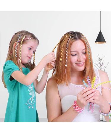 SwirlColor 6-Piece Colorful Rhinestone Hair Accessories for Girls & Women - Stylish Headbands & Braiding Aids - Buy Online on GoSupps.com