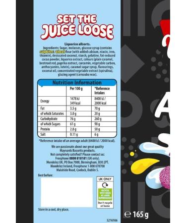 Maynards Bassetts Liquorice Allsorts Sweets Bag 165g - Buy Online on GoSupps.com