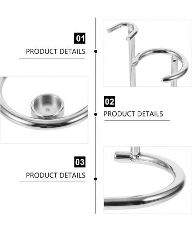 Buy Healifty Razor and Brush Stand | Safety Razor Holder with Weighted Base | Silver Color - International Shipping Available - Buy Online on GoSupps.com