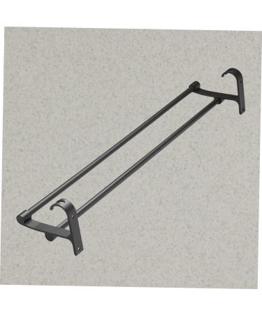OSALADI 2pcs Cabinet Hooks Wall Towel Rack Towel Holder Self- Coat Hanger Wall-Mounted Double Towel Bar Blackx2pcs Size 1x2pcs - Buy Online on GoSupps.com