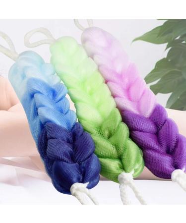 Healifty Long Bath Pouf Back Scrubber 3PCS | Shower Mesh Sponge with Rope Handles for Men and Women - Buy Online on GoSupps.com