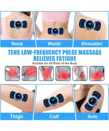 Flintronic Neck Massage Device - Portable EMS Shoulder & Neck Massager 8 Modes USB Mini Cervical Relief for Muscle Pain in Arms Back & Stomach - Buy Online on GoSupps.com