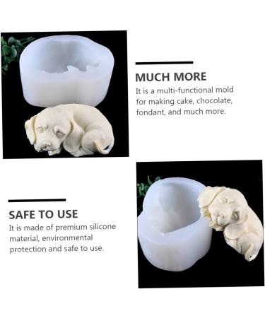 IMIKEYA Dog Fondant Molds 2pcs Mold White Cake 3D Silica Gel Decorate Baking Fondant Mold 10.8X8.5X5CMx2pcs - Buy Online on GoSupps.com