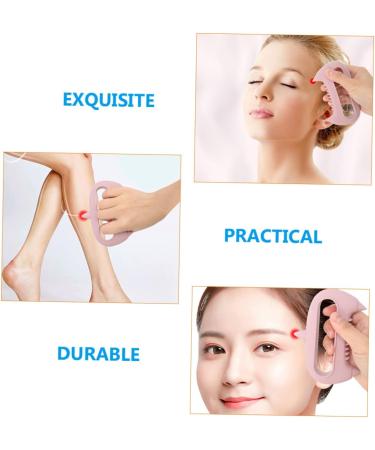Fomiyes 2-in-1 Acupuncture Hand Massager | Comfortable Silicone Head Massage Device | Portable Hair Brush & Peousgel Pink Handy Massager - Buy Online on GoSupps.com