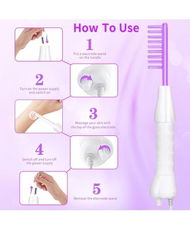 High Frequency Facial Wand Set - 4 Piece Machine for Face, Eyes, Hair, Body - Buy Online on GoSupps.com