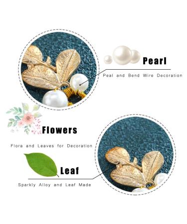 Unicra Wedding Gold Leaf Hair Pins Set with Pearls - Bridal Hair Accessories Pack of 5 - Buy Online on GoSupps.com