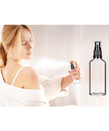 Small 100ml Transparent Glass Spray Bottles Set of 3 for Perfume & Atmosphere | Eco-Friendly & Refillable - Buy Online on GoSupps.com