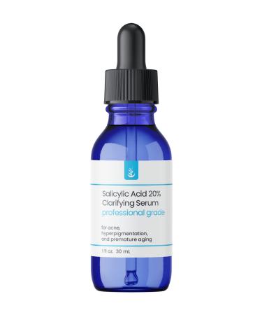 Salicylic Acid 20% Serum  Professional Grade  Acne  Hyper-pigmentation  & Premature Aging Serum  1 oz with glass dropper