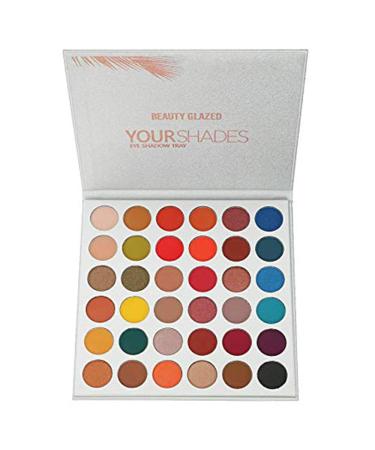 Beauty Glazed Matt and Schimmer 36 Colors eyeshadow palette Professional pearl matt color make-up Disk Color Beauty Make-up eyeshadow