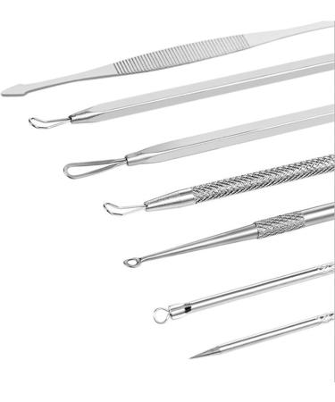 Acne Needle Needle Tools Set Blackhead Tweezer Pimple Extractor Stainless Steel Blackspot Removal Skin Care Tool (Color : Silver) - Buy Online on GoSupps.com