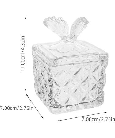 Healeved Glass Dappen Monomer Dish Square Crystal Acrylic Nail Cup with Butterfly Lid Acrylic Liquid Powder Dappen Bowl Dish Nail Manicure Tool - Buy Online on GoSupps.com